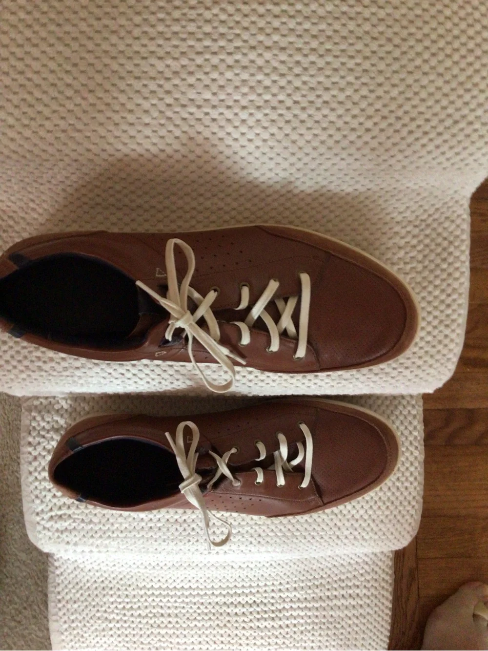 Cole Haan Brown Leather Low-Top Sneakers with Cream Soles